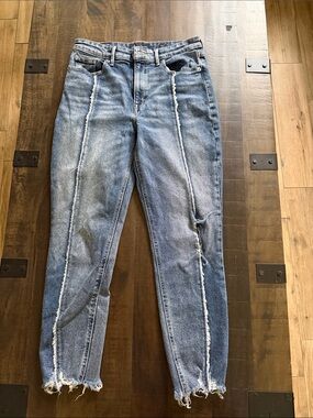 Lucky Brand Distressed Skinny Jeans in Faded Blue